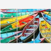 Designart - Rowing Boats on the Lake in Pokhara