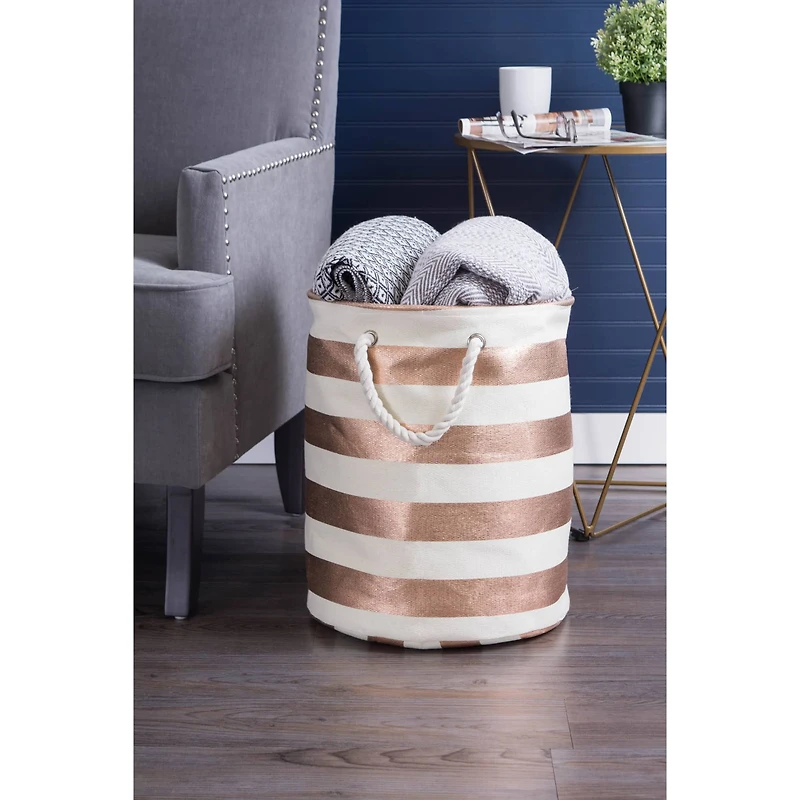 DII® Large Stripe Round Paper Bin
