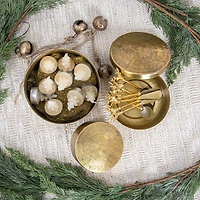 Hello Honey® Antique Brass Hammered Debossed Aluminum Containers