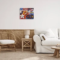 Stupell Industries Rockstar Americana Music Tribute Canvas Wall Art