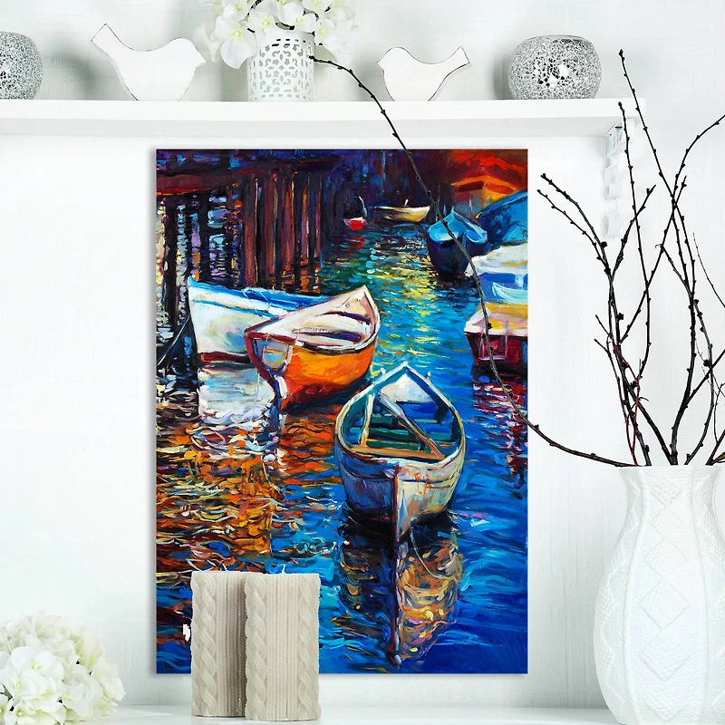 Designart - Boat over the lake