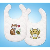 Design Works™ Baby's Forest Bibs Stamped Cross Stitch Kit