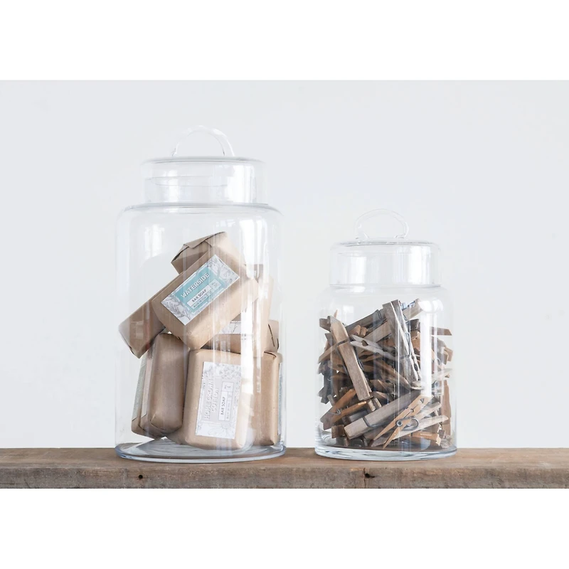 Hello Honey® 13" Clear Glass Container with Lid