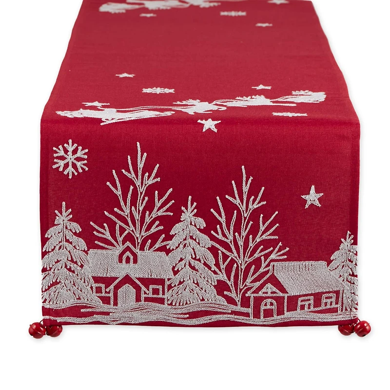 DII® 108" Santa's Sleigh Embroidered Table Runner