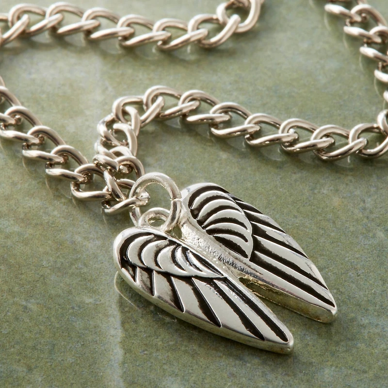 Charmalong™ Antique Silver Plated Wings Charm by Bead Landing™