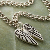 Charmalong™ Antique Silver Plated Wings Charm by Bead Landing™