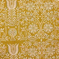 Hello Honey® 18" Chartreuse Pattern & Piping Cotton Velvet Pillow