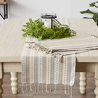 DII® Natural Tonal Stripe with Fringe Placemats, 6ct.