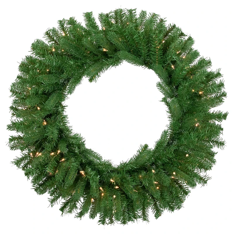 30" Pre-Lit Christmas Artificial Sierra Noble Fir Wreath