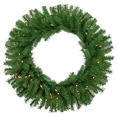 30" Pre-Lit Christmas Artificial Sierra Noble Fir Wreath