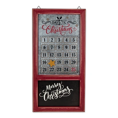 DII® Chalkboard & Galvanized Tin Days 'Til Christmas Advent Calendar