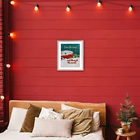 Stupell Industries Rustic Christmas Road Trip Framed Print Under Glass Wall Art