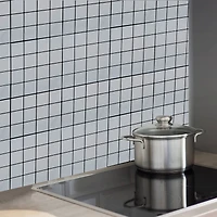 Simplify White Peel & Stick Wall Tile Mini Square, 4ct.