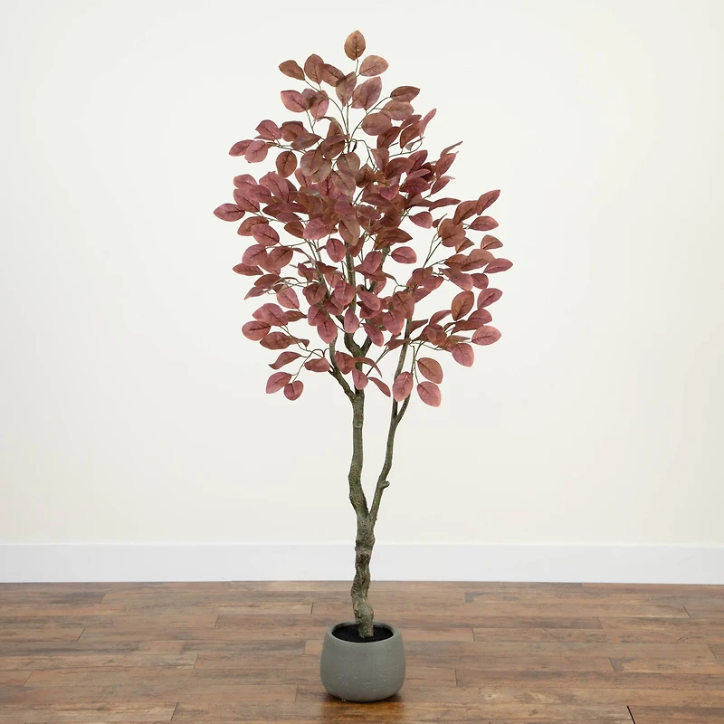 6ft. Artificial Autumn Dogwood Fall Tree in Decorative Planter