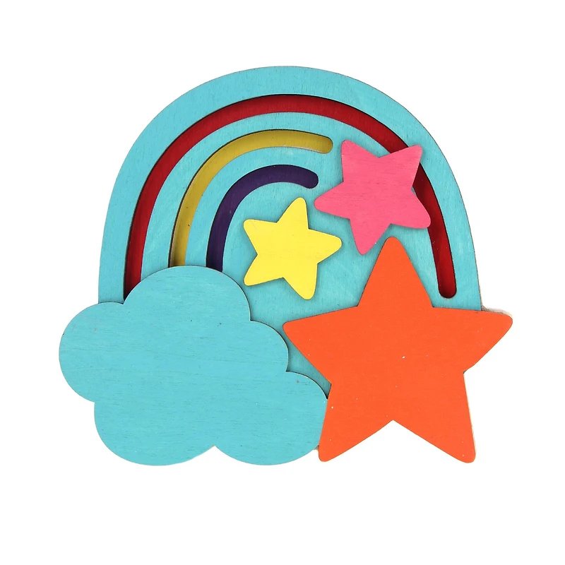 Rainbow Layered Wood Craft Kit by Creatology™