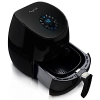 MegaChef 3.5qt. Sleek Black Airfryer & Multicooker With 7 Pre-programmed Settings
