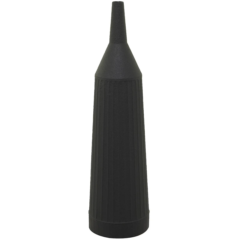 The Novogratz Black Metal Grooved Vase 8" x 8" x 30"