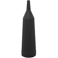The Novogratz Black Metal Grooved Vase 8" x 8" x 30"