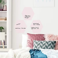 RoomMates Blush Beauty Dry Erase Hexagon Peel & Stick Decals