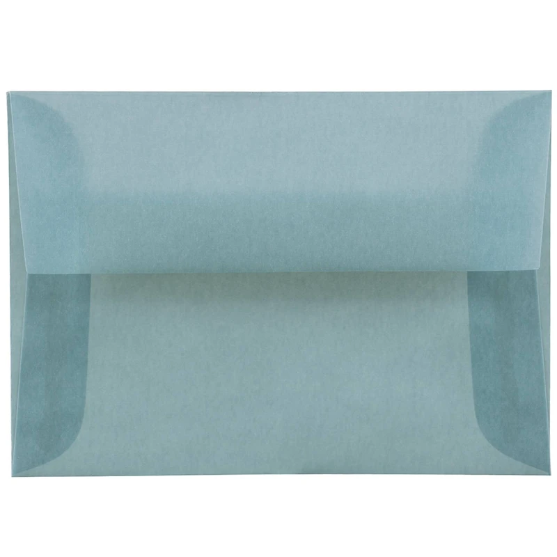 JAM Paper A1 Ocean Blue Translucent Vellum Invitation Envelopes 25ct.