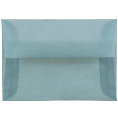 JAM Paper A1 Ocean Blue Translucent Vellum Invitation Envelopes 25ct.