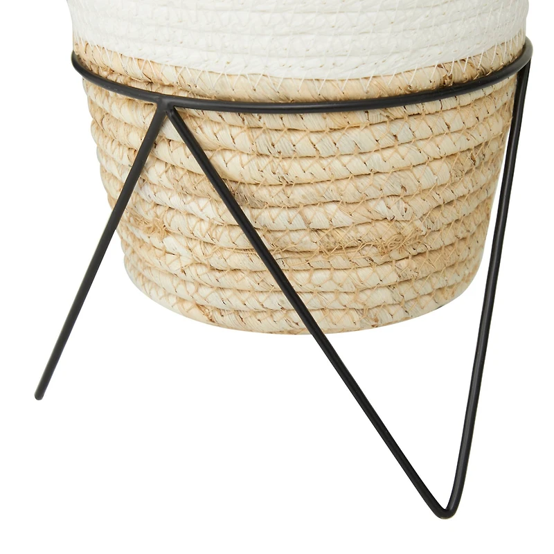 The Novogratz 16" Potted Green Rattan Coastal Artificial Foliage