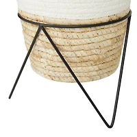 The Novogratz 16" Potted Green Rattan Coastal Artificial Foliage