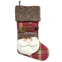 Santa's Workshop 19" Plaid Santa Pal Stocking