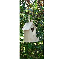 8" Heart & Fence Wood Birdhouse by Make Market®