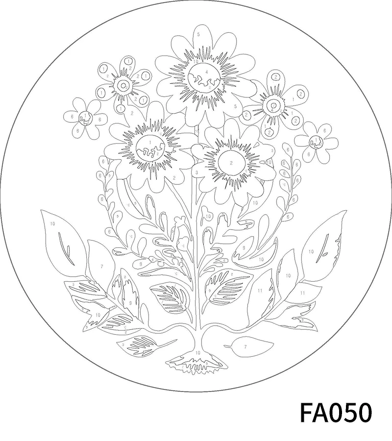 Folk Art Paint-by-Number Plywood Surface Kit by Artist's Loft®