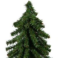 15" Unlit Downswept Village Pine Artificial Christmas Tree in Burlap Base