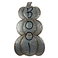 28' Silver & Brown Metal Pumpkin Halloween Decoration