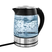 MegaChef 1.8L Glass Body & Stainless Steel Electric Tea Kettle