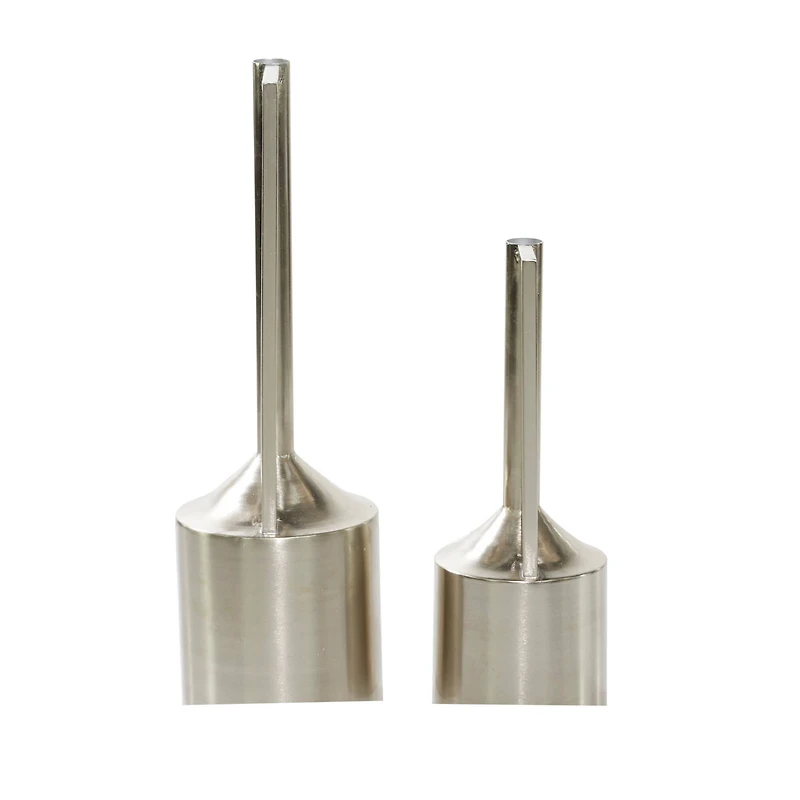 Silver Metal Glam Vase Set