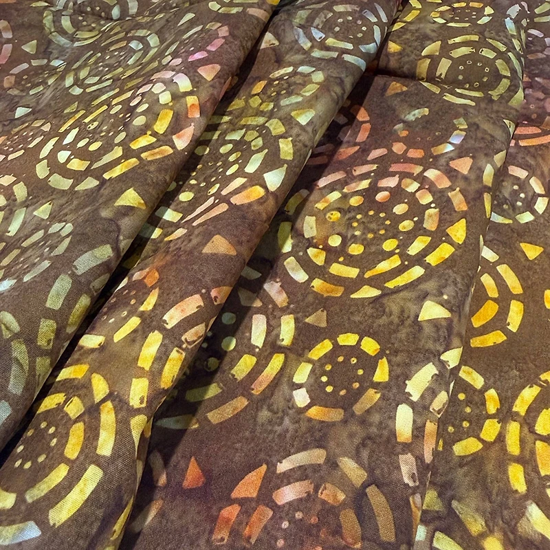 Feldman Premium Indonesian Batik Brown Tonal Tile Fabric