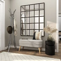 18" Black Metal Drum Accent Table