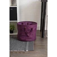 Medium Eggplant Polyester Variegated Round Bin