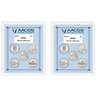 2010P & 2010D Unites States National Parks & Sites Quarters Graded MS63 Brilliant Uncirculated