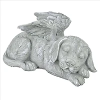Design Toscano 10" Antique Stone Dog Memorial Angel Statue