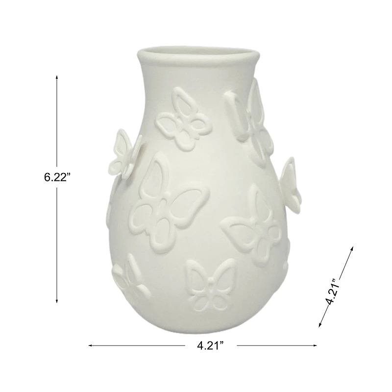 6.25" DIY Ceramic 3D Butterfly Vase by Make Market®