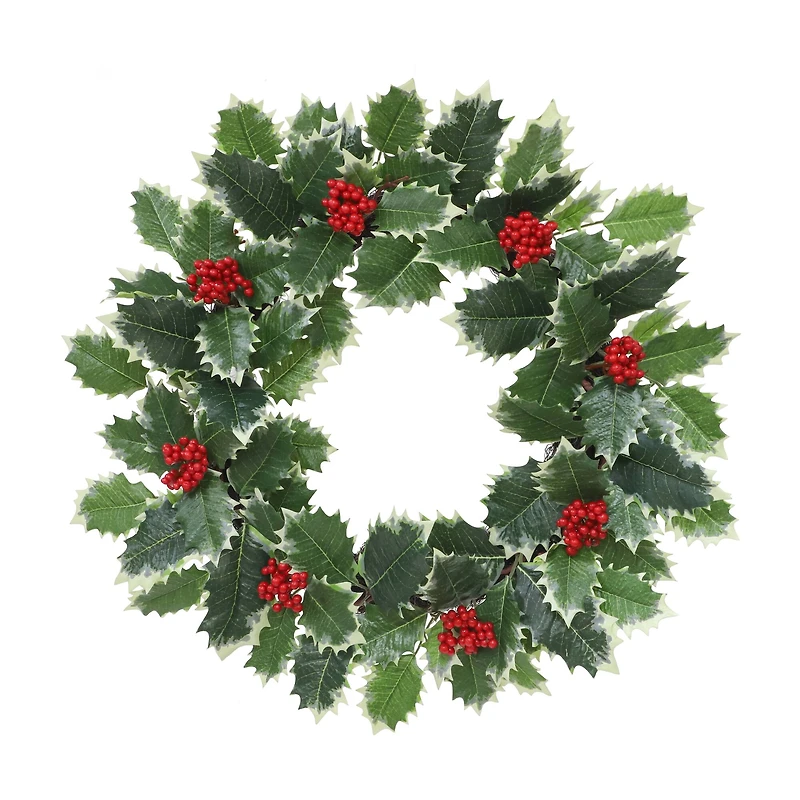 22" Red Berry & Holly Wreath by Ashland®