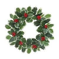 22" Red Berry & Holly Wreath by Ashland®