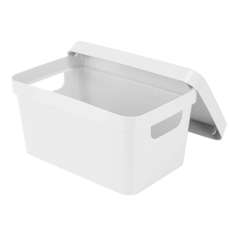 Simplify Small White Vinto Storage Box with Lid