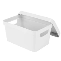 Simplify Small White Vinto Storage Box with Lid