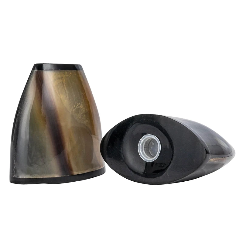Hello Honey® 3" Black Horn Salt & Pepper Shaker Set