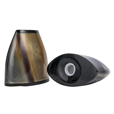 Hello Honey® 3" Black Horn Salt & Pepper Shaker Set