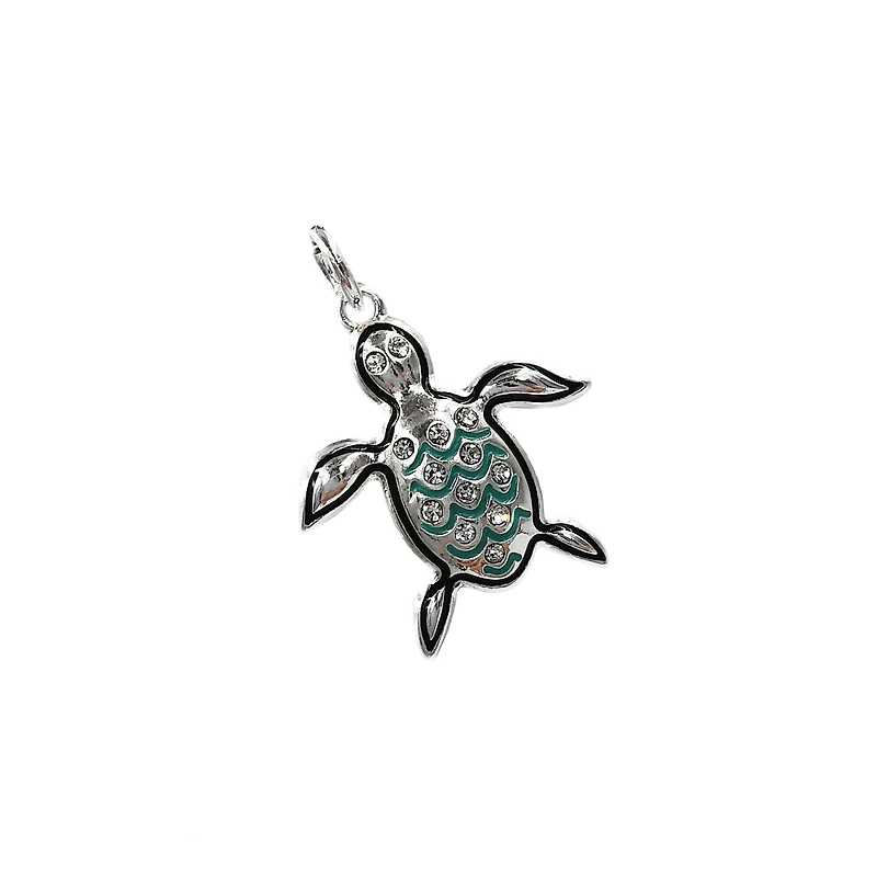 Charmalong™ Silver Plated Turtle Charm by Bead Landing™