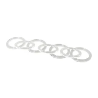 21" Clear Acrylic Plastic Chain Circular Link Sculpture
