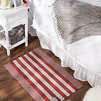 DII® Cabana Stripe Handwoven Recycled Yarn Rug