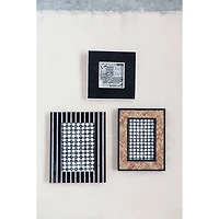 Hello Honey® Black Diagonal Inlay 7" x 7" Photo Frame